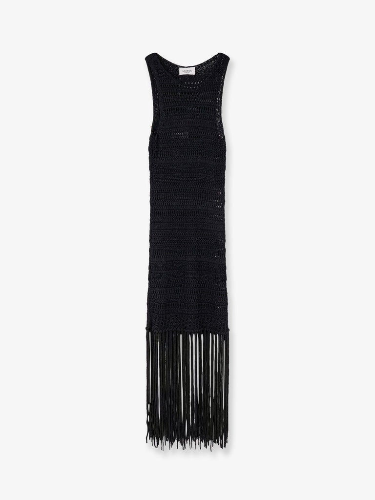 Viscose and recycled polyester dress