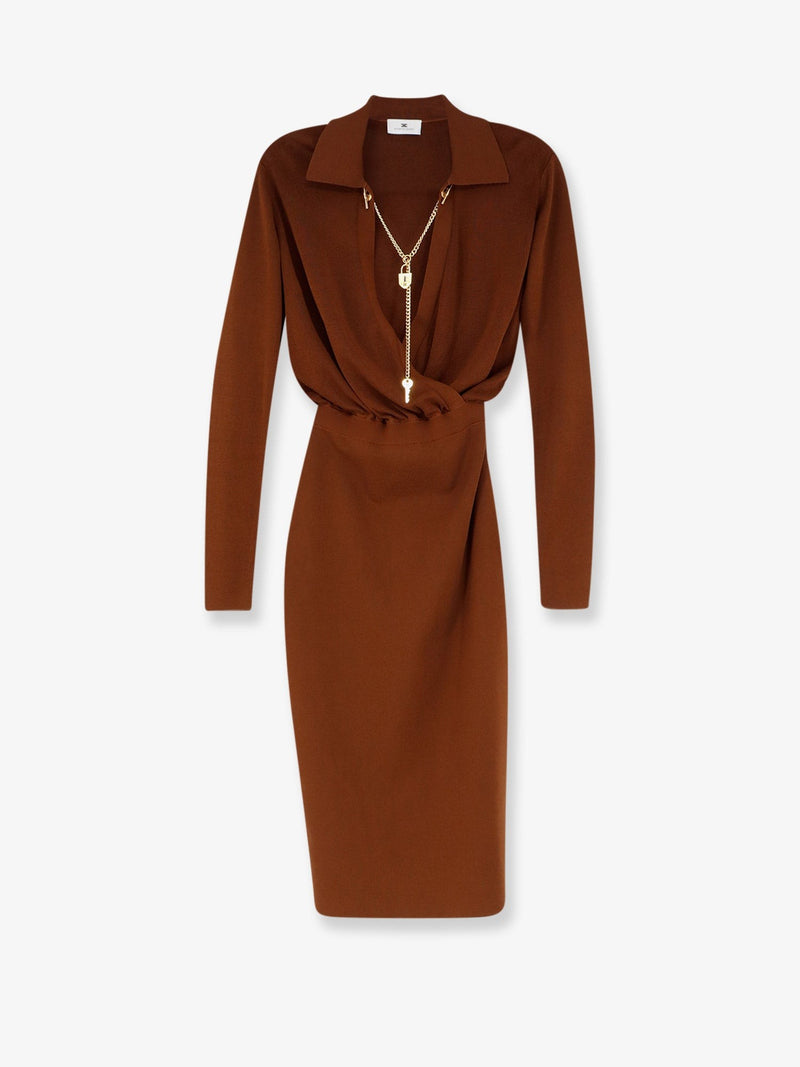 Viscose blend midi dress