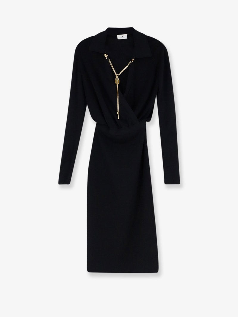Viscose blend midi dress
