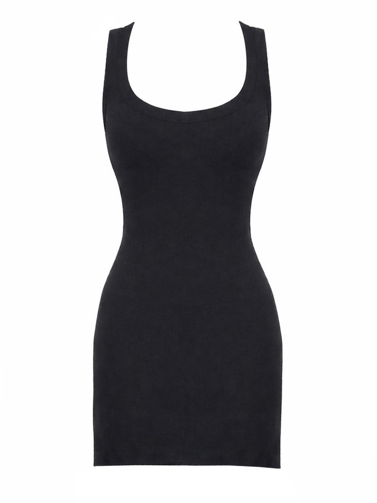 VISCOSE BLEND MINI DRESS
