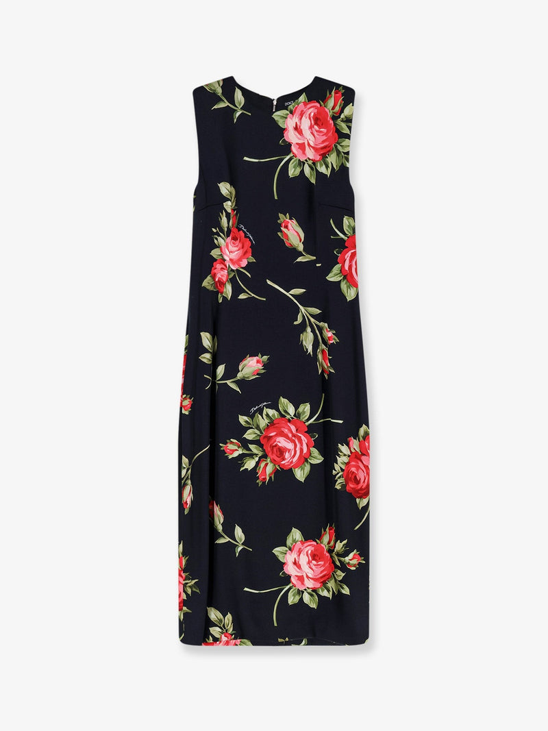 Viscose dress with iconic print