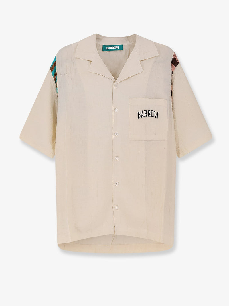 Viscose shirt with front logo print