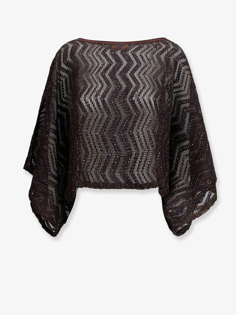 Viscose top with chevron pattern
