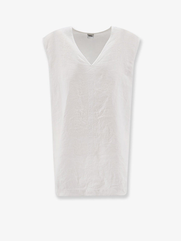 "Vissuto" oversize linen top