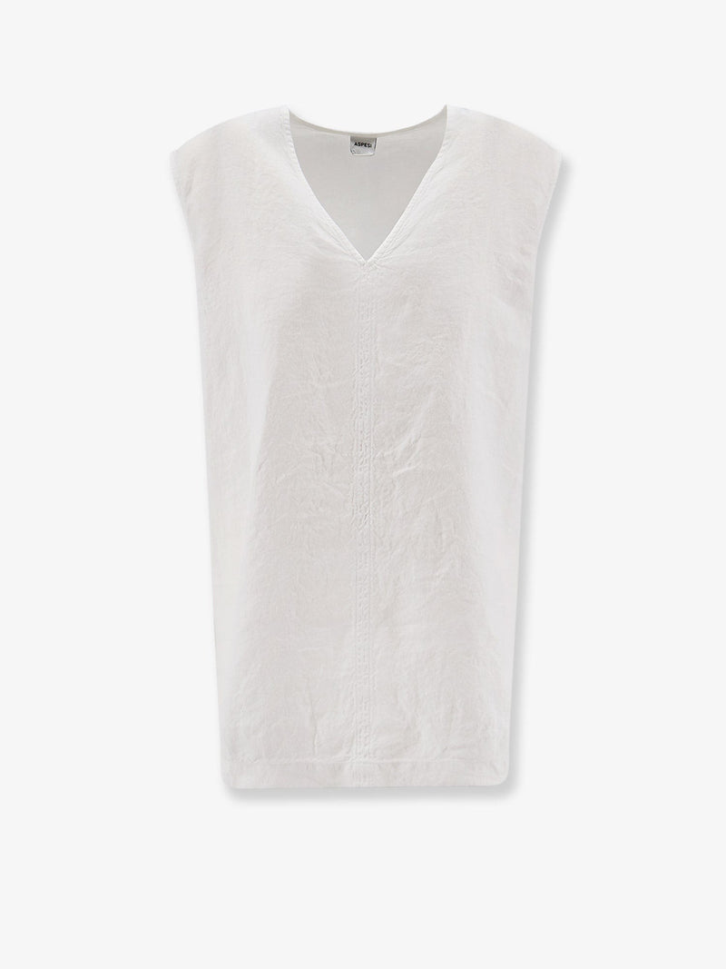 "Vissuto" oversize linen top