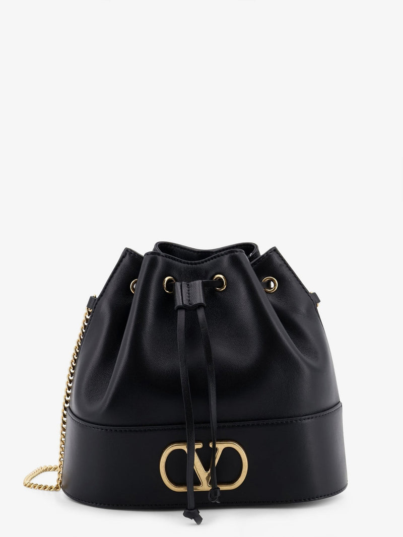 VLogo Signature Leather Bucket Bag
