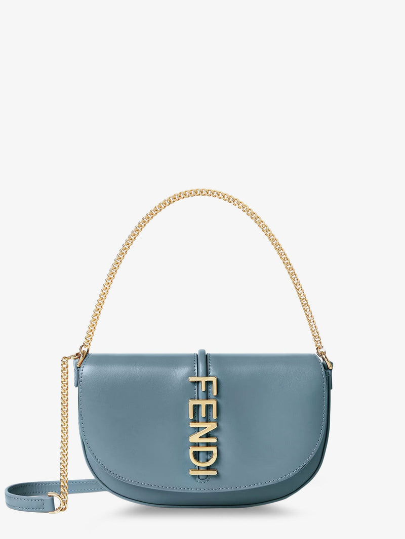Wallet on Chain Fendigraphy leather crossbody bag