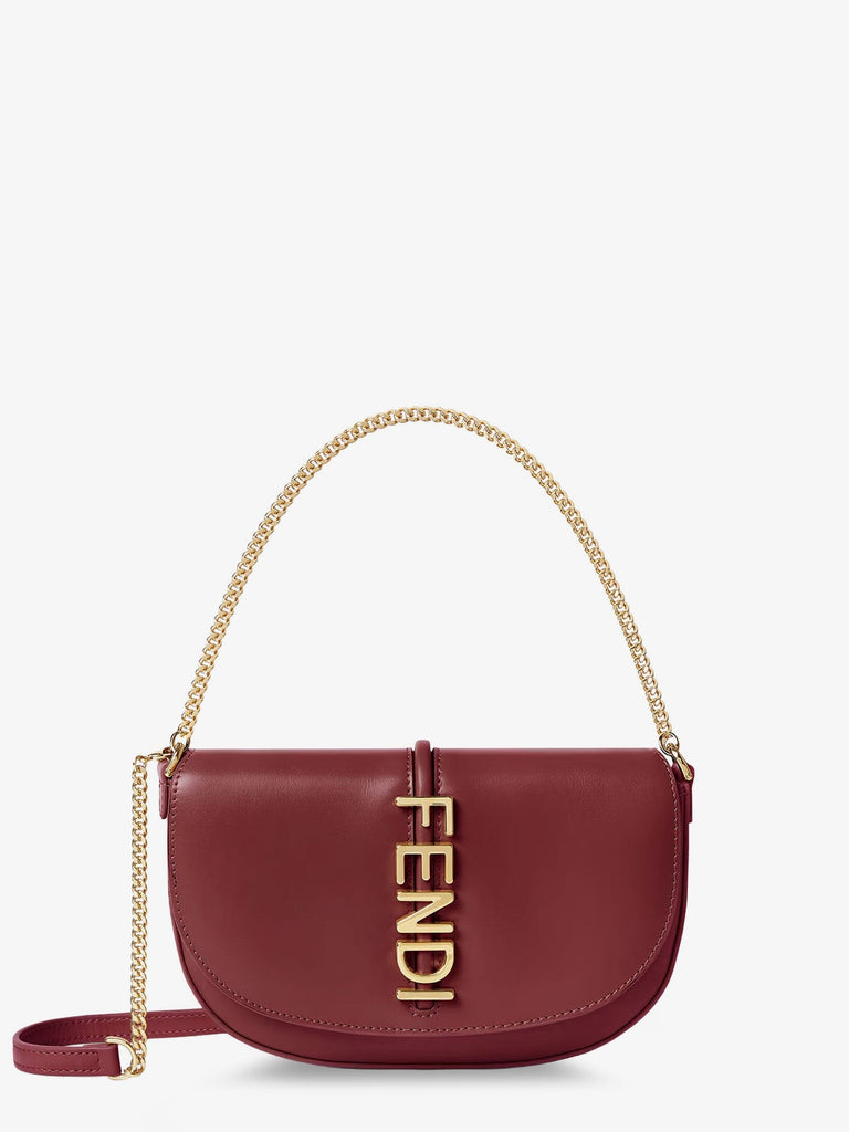 Wallet on Chain Fendigraphy leather crossbody bag