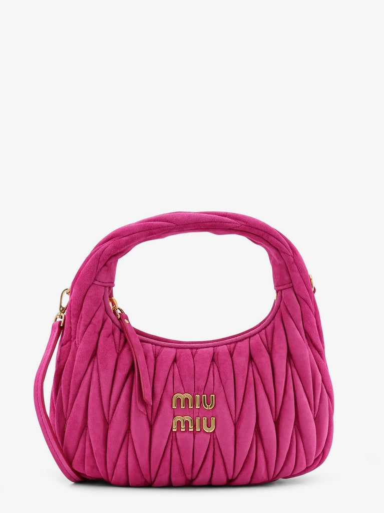 Wander matelassé suede shoulder bag