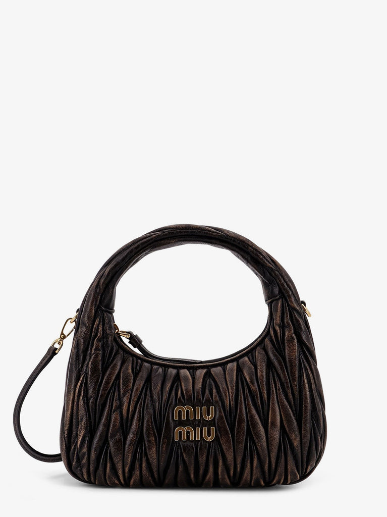 Wander quilted leather crossbody bag with a vintage effect