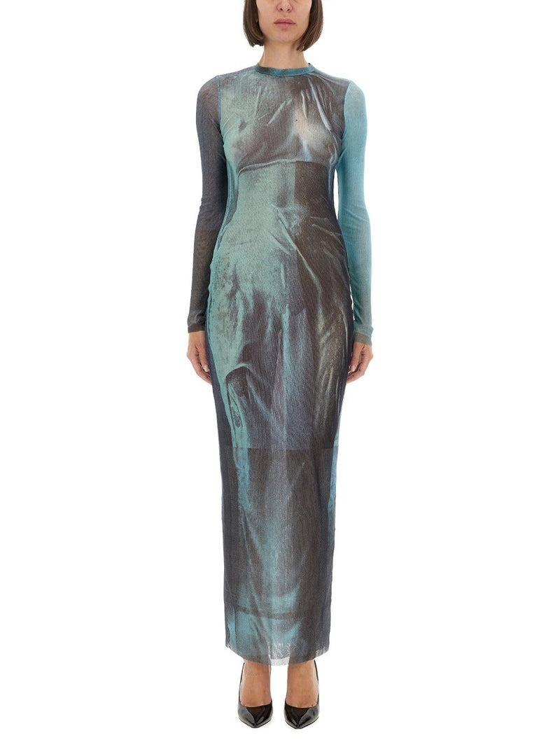 "WATER" MESH LONG DRESS