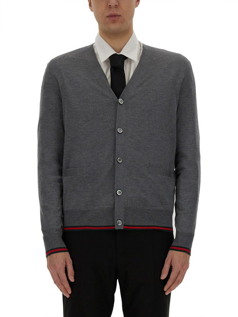 WEB PATTERN CARDIGAN