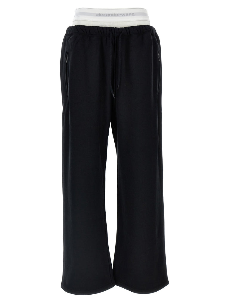 'Wide Leg W/ Logo Elastic Exposed Brief' joggers