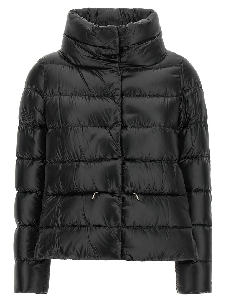 Wide neck down jacket