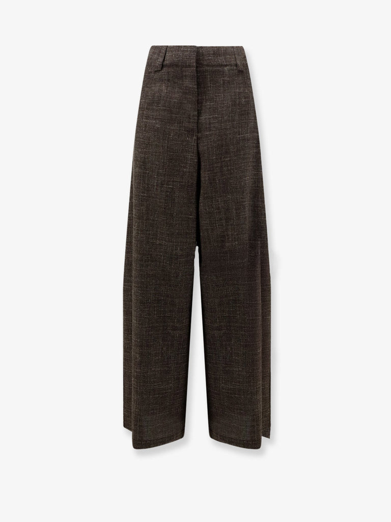 Wool and linen blend trousers