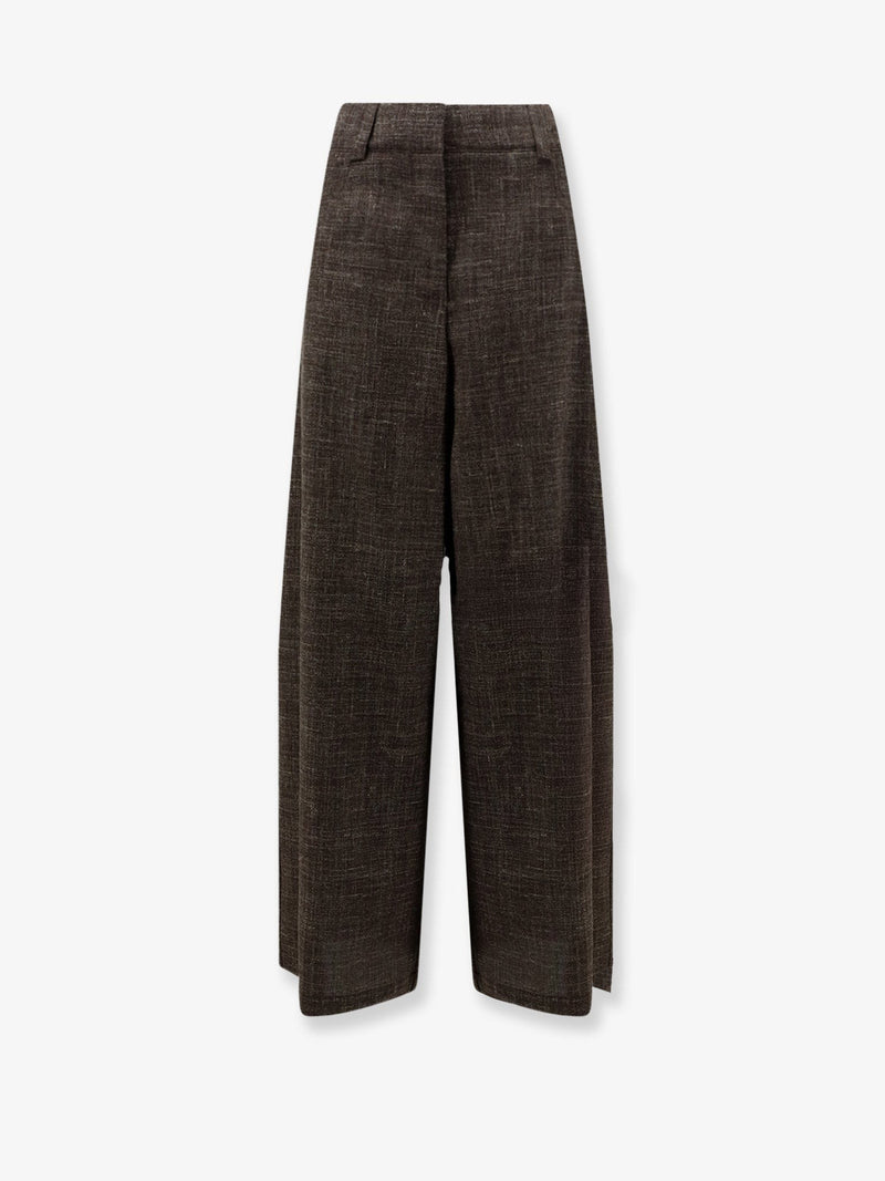 Wool and linen blend trousers