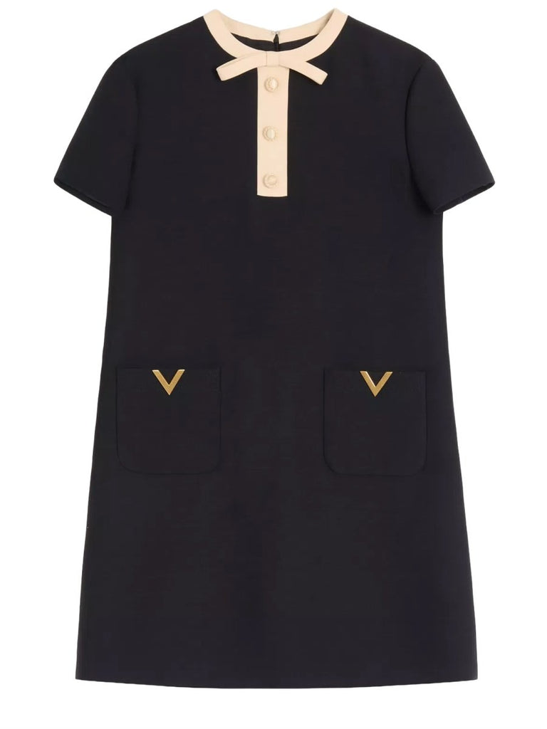 WOOL AND SILK MINI DRESS