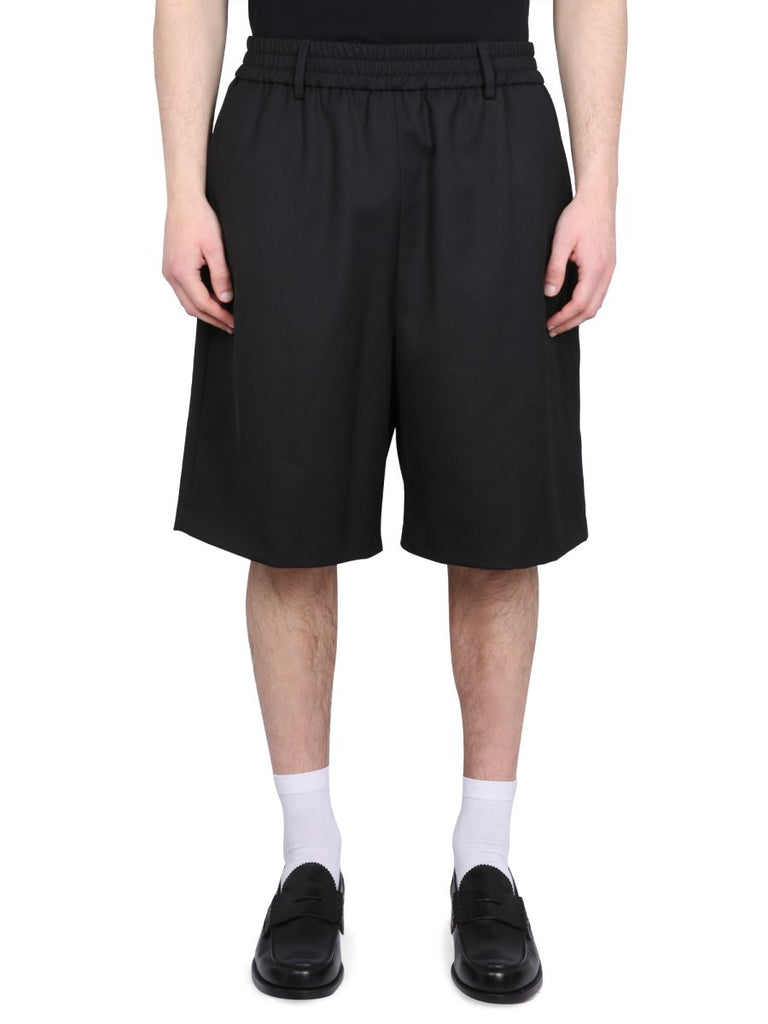 WOOL BLEND BERMUDA SHORTS