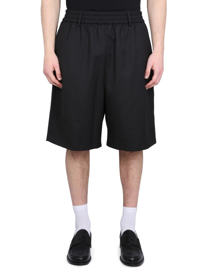 WOOL BLEND BERMUDA SHORTS