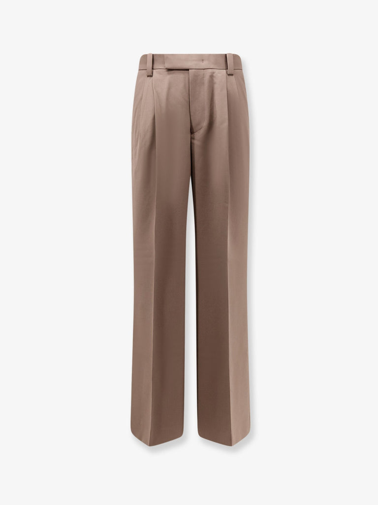Wool blend trousers with frontal pinces