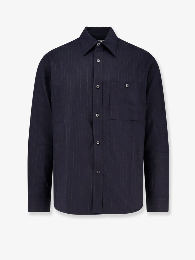 Wool blend Unisex striped shirt