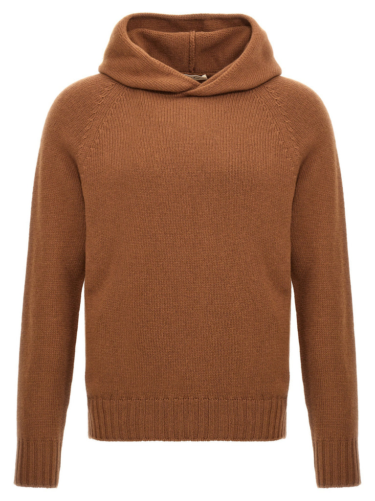 Wool hooded sweater