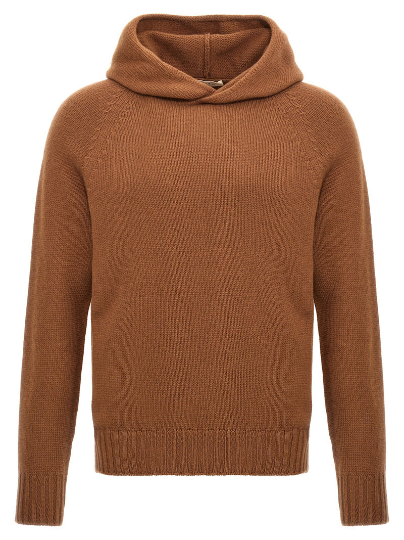 Wool hooded sweater