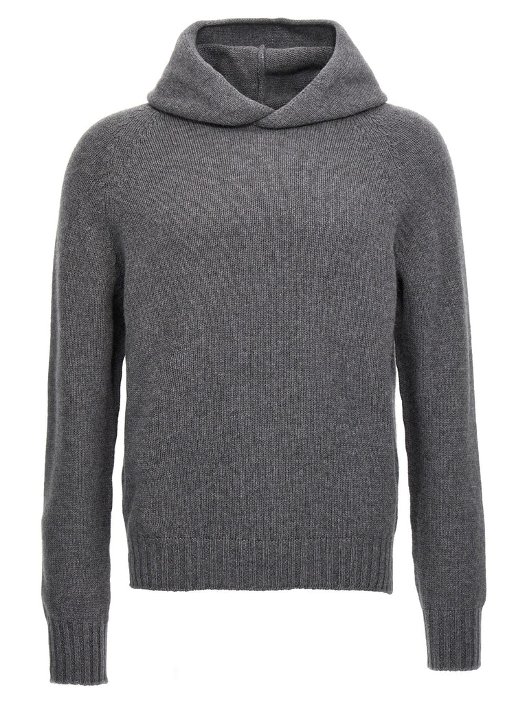 Wool hooded sweater