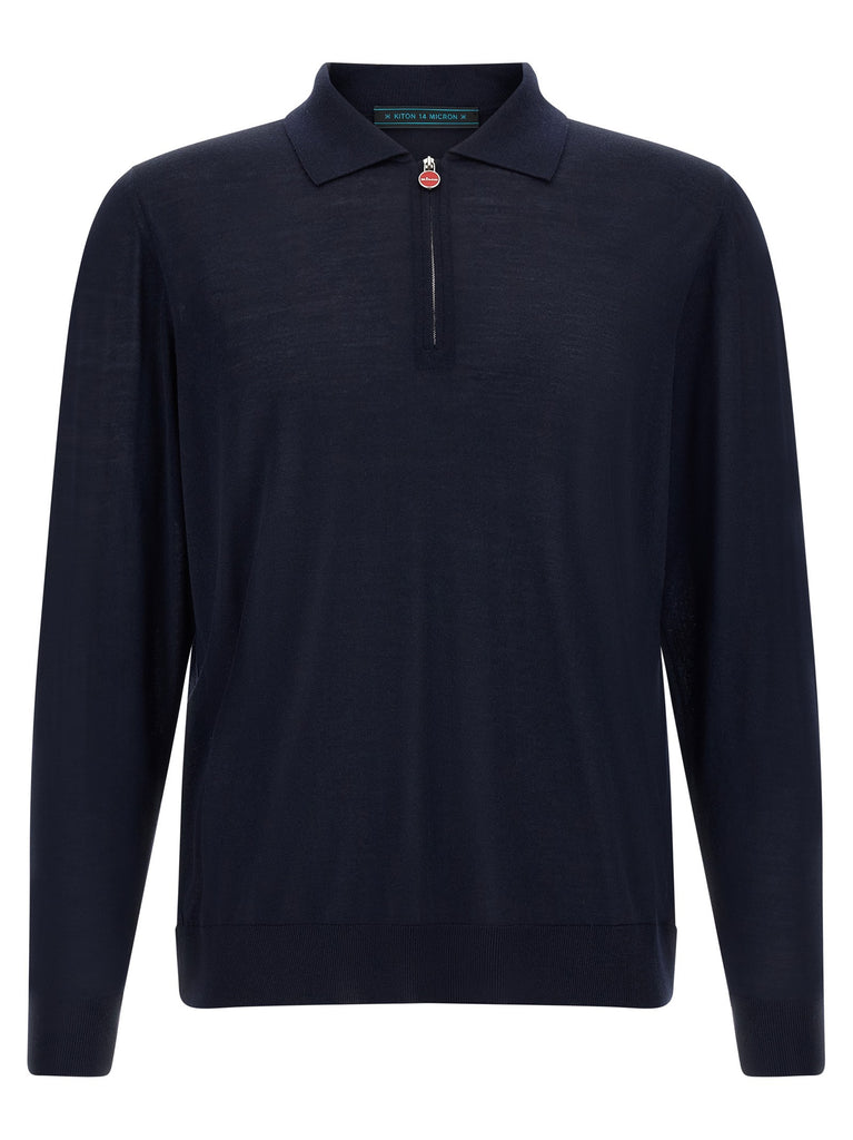 Wool polo shirt 14 microns