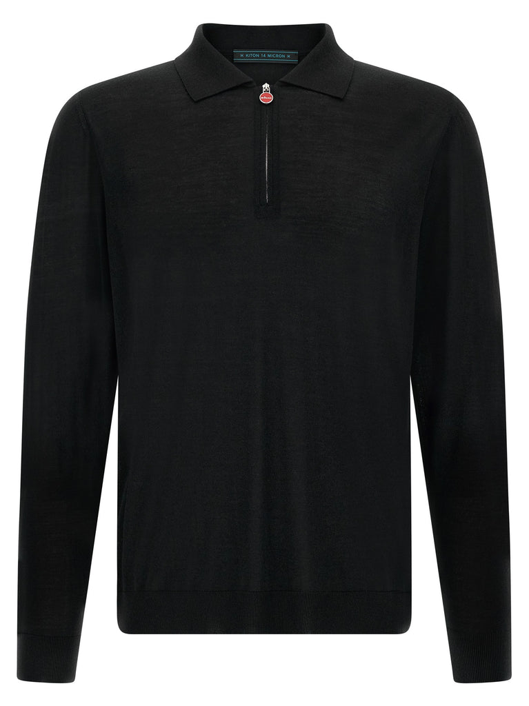 Wool polo shirt 14 microns