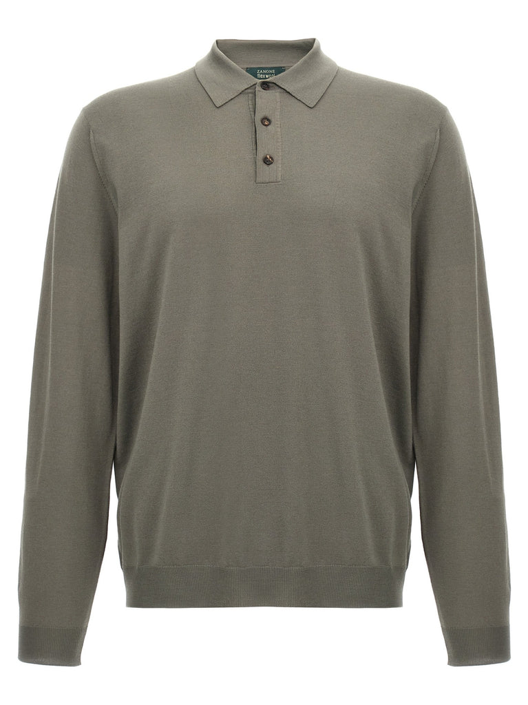 Wool polo shirt
