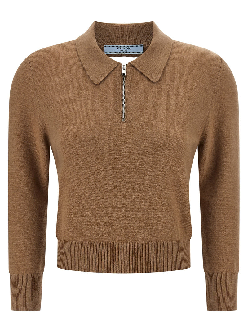 Wool polo shirt