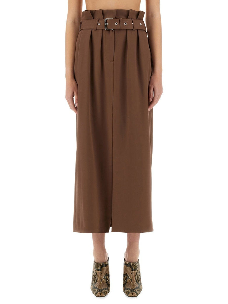 WOOL SKIRT WITH BELT