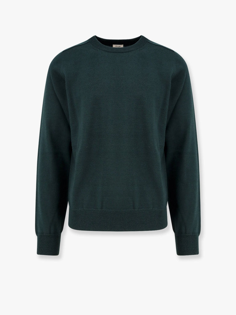 Wool sweater with embroidered logo on the front