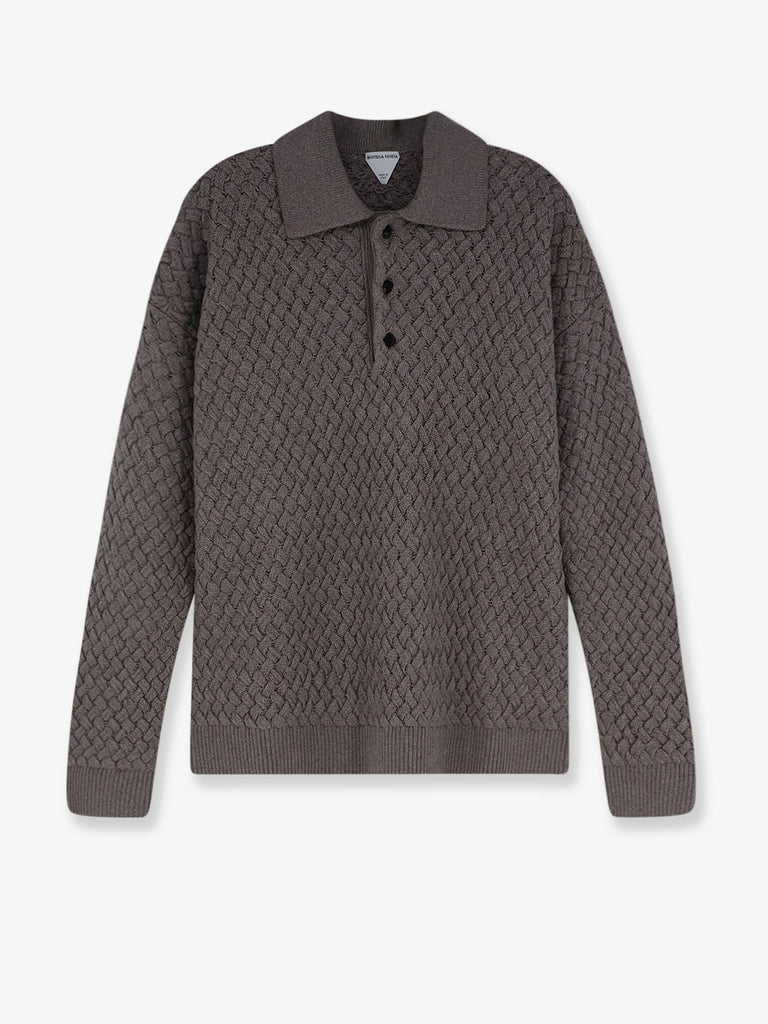Wool sweater with Intrecciato motif