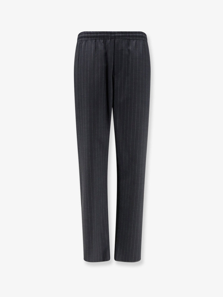 Wool trousers with drawstring