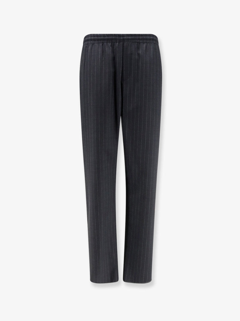 Wool trousers with drawstring