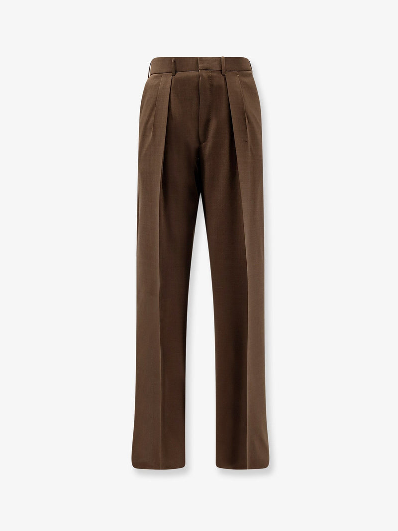 Wool trousers with pinces