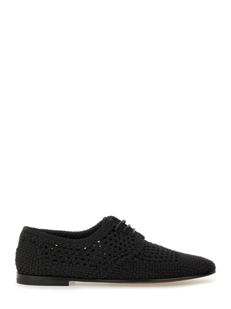 WOVEN FABRIC "DERBY" SHOE