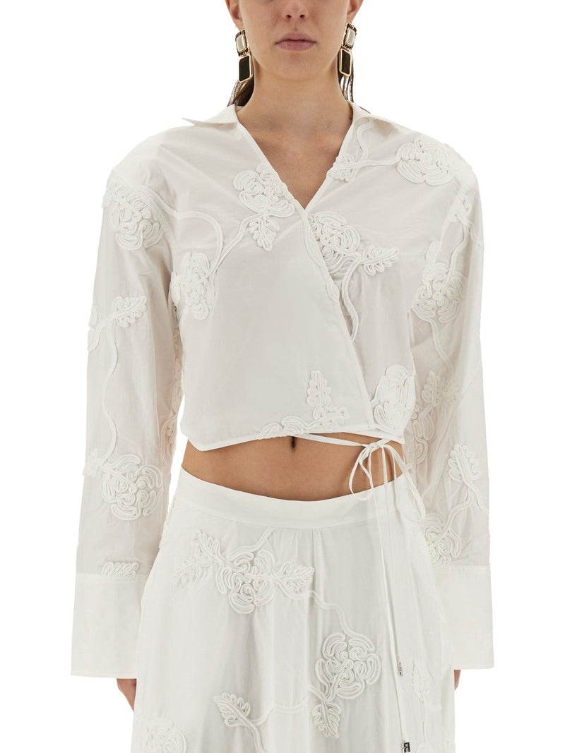 WRAP-AROUND SHIRT TOP