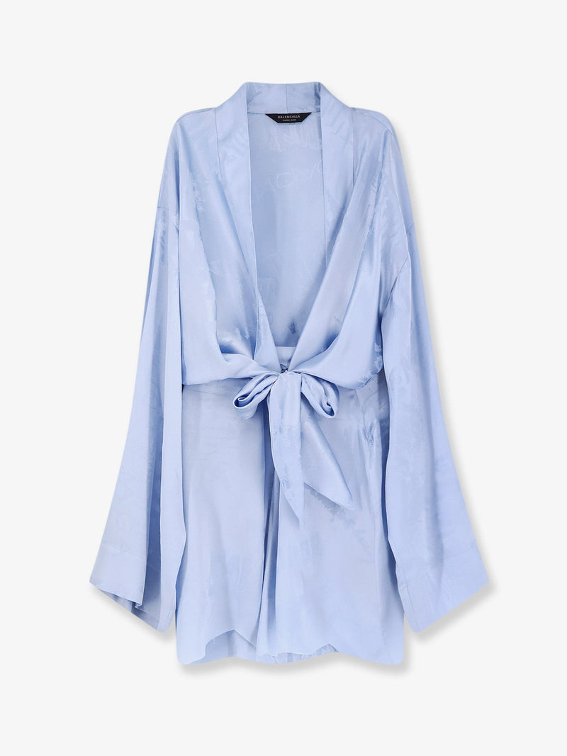 Wrap silk mini dress