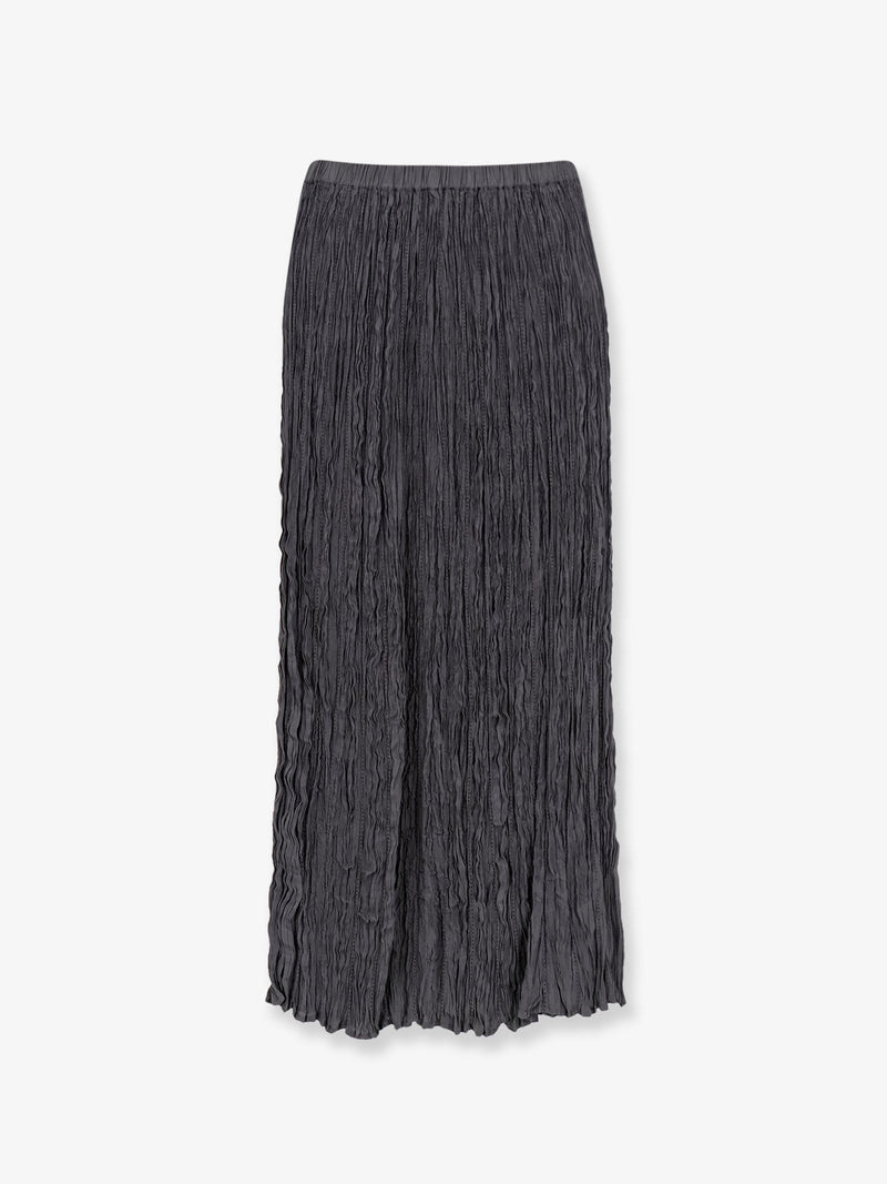 Wrinkled viscose skirt