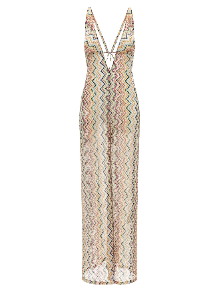 Zigzag cover-up suit