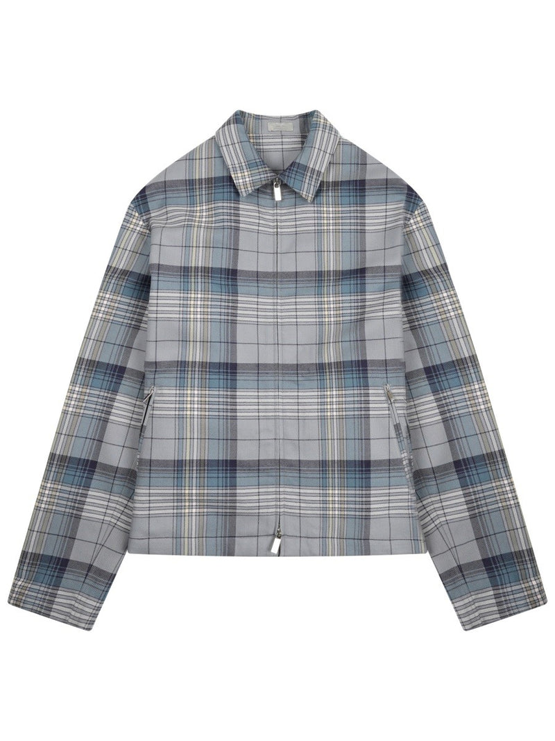 ZIPPERED "CHECK" SHIRT