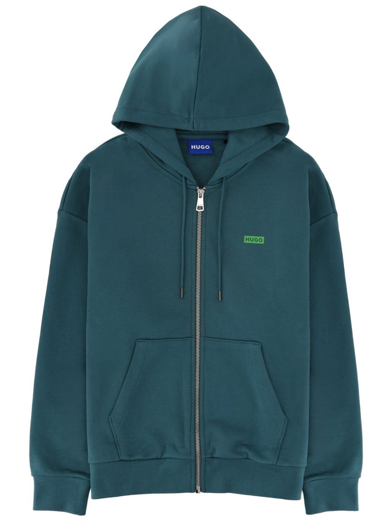 ZIPPERED SWEATSHIRT WITH LOGO