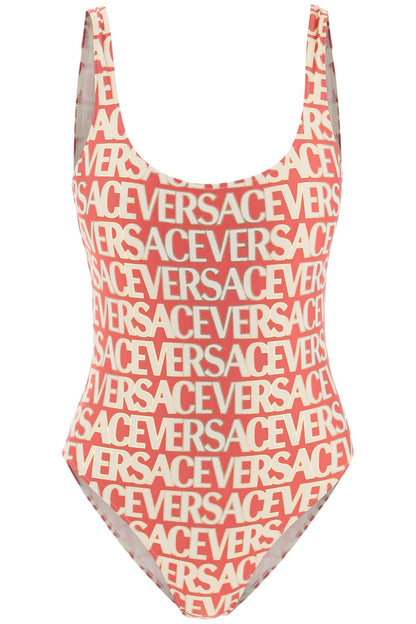 Versace Versace versace allover one-piece swimwear