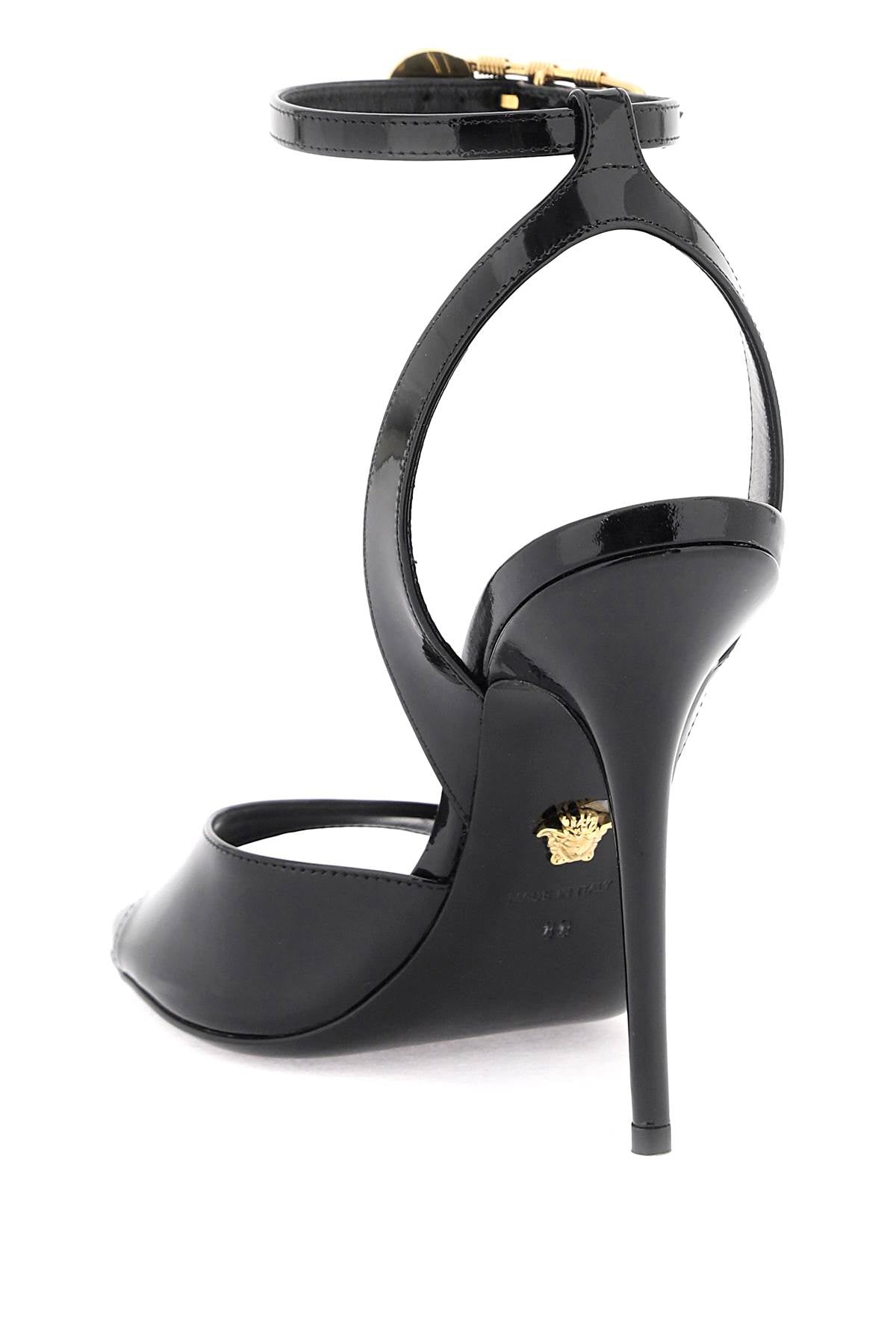 Versace Versace 'safety pin' patent leather sandals