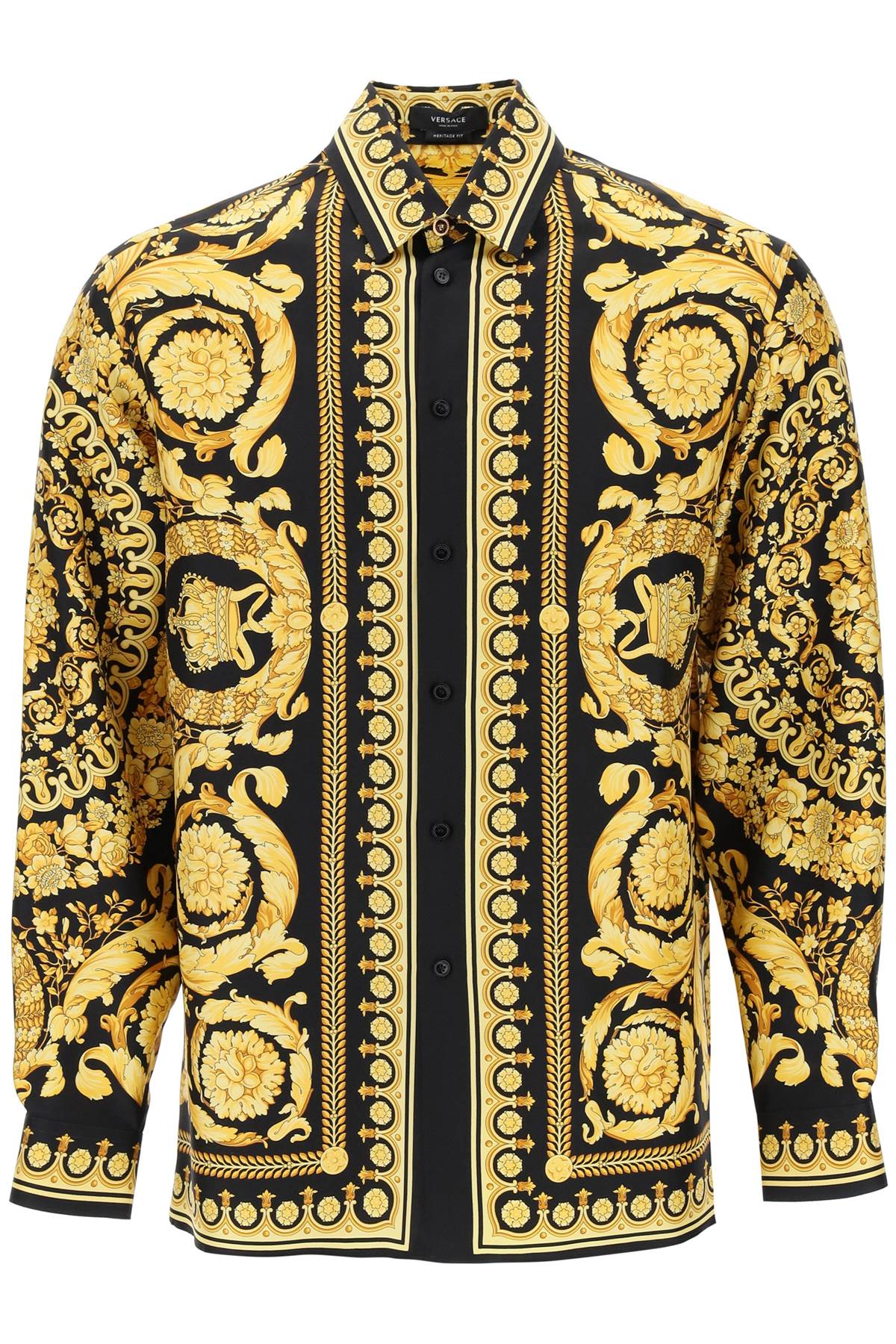 Versace Versace barocco print silk shirt