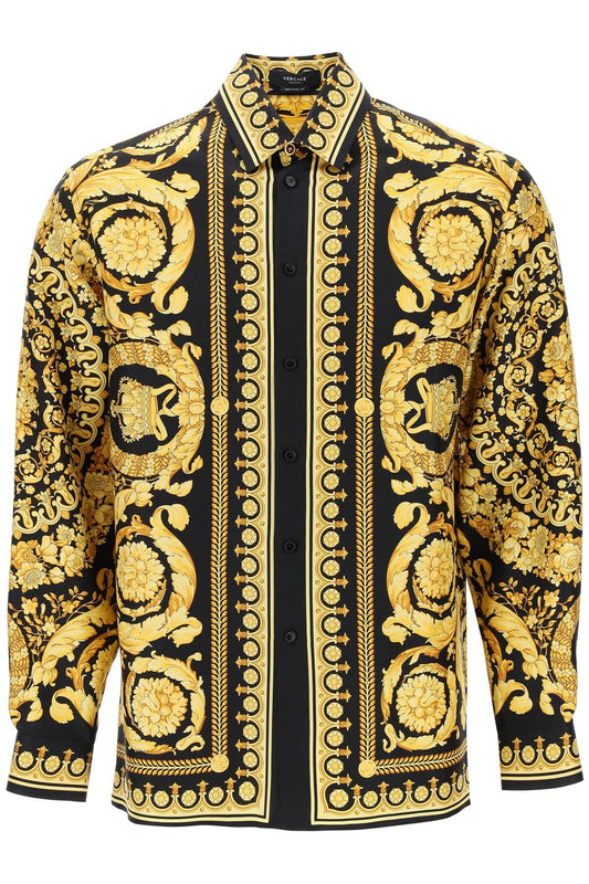 Versace Versace barocco print silk shirt