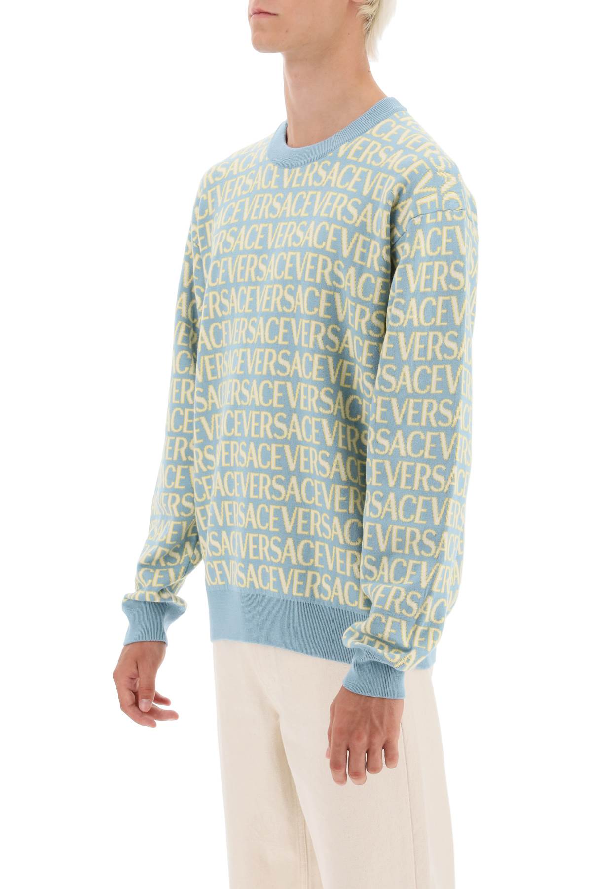 Versace Versace monogram cotton sweater